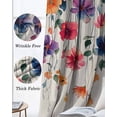 thumbnail image 3 of Watercolor Flowers Kitchen Curtains Country Pastel Spring Vine Florals Cafe Short Curtains for Bathroom Blackout Window Curtain Grommet Small Window Treatment Drapes for Bedroom Living Room 42"x45"x2, 3 of 9