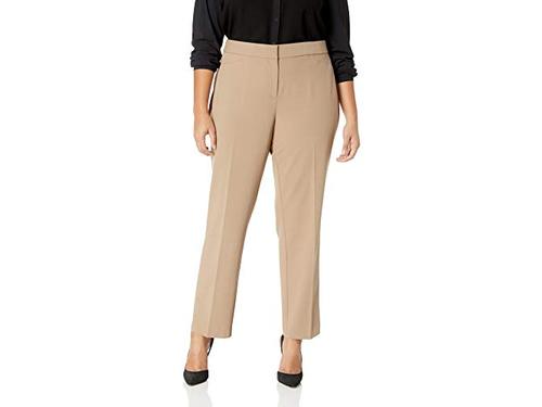 Brand Classic Fit Lark /& Ro Womens Plus Size Straight Leg Trouser Pant