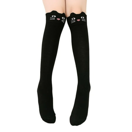 

Girls Knee High Socks Gifts Cotton Mid Calf Long Boot Socks Stockings