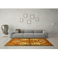 thumbnail image 3 of Ahgly Company Indoor Square Persian Yellow Traditional Area Rugs, 4' Square, 3 of 4
