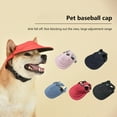 thumbnail image 2 of Pet Outdoor Sunbonnet Adjustable Sunshade Cat Dog Sports Cap Baseball Hat Headgear With Ear Holes, 2 of 9