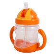 thumbnail image 2 of 280ML lindo bebé taza pajita para beber niños aprendiendo biberón tazas de entrenamiento naranja, 2 of 4
