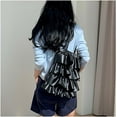 thumbnail image 4 of Municipal Bucket Bags for Women Crossbody Ruffled Hem Shoulder Handbags Hobo Womens Handbags Fashion Designer Shoulder Bags, 4 of 6