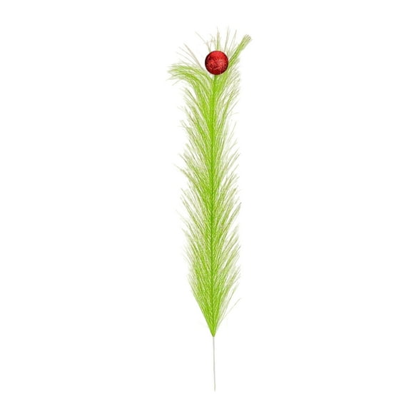 dajkiuy Green Picks and Sprays Christmas Stems Bulk with Red Ball, 14" Xmas Artificial Pampas Stems for Christmas Tree Decor, Vase Fillers, Crafts Home Decorations