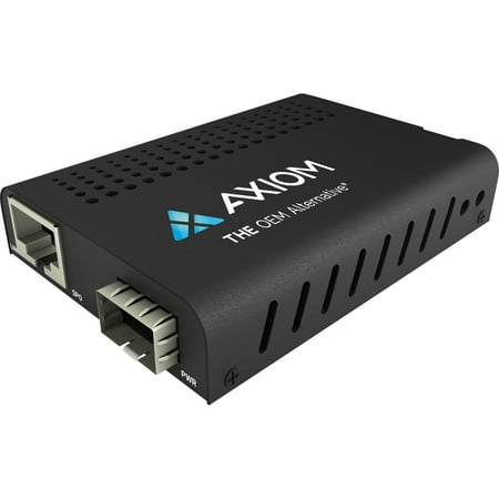 UPC: 0840177840111 | Axiom Mini 10Gbs RJ45 to SFP+ Fiber Media Converter  Open SFP+ Port