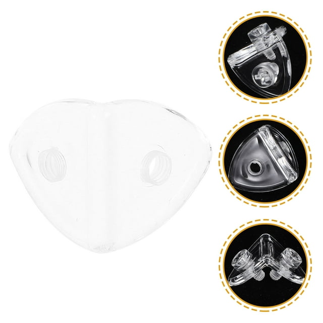 OULII 10Pcs Small Corner Brace Transparent Acrylic 90 Degree Angle Storage Holder For General Users