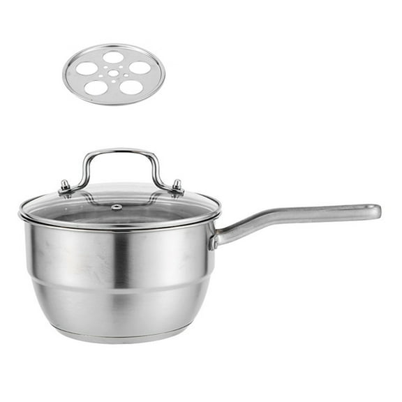 1. Dual-Layer Stainless Steel Steamer Pots with Heatproof Handle & Glass Lid for Multipurpose Kitchen Cooking