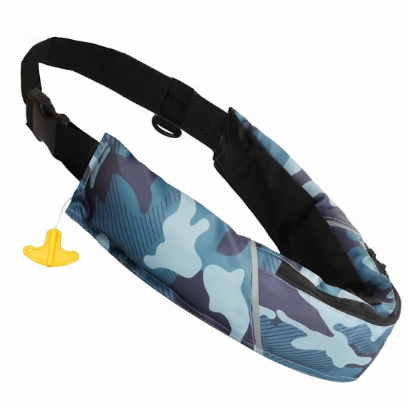 Koorium Manual Inflatable Belt Pack for Adults, Low Profile Swim Vest with CO2 Cartridge & Emergency Whistle, Lightweight PFD for Kayaking, Fishing, Boating