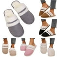 thumbnail image 5 of Xfvqtps Fuzzy Slippers for Womens Fluffy Slippers Large Size Suede Plush Edge Memory Foam Thick Bottom Non Slip Indoor House Warm Winter Cozy Slippers Beige, 5 of 8