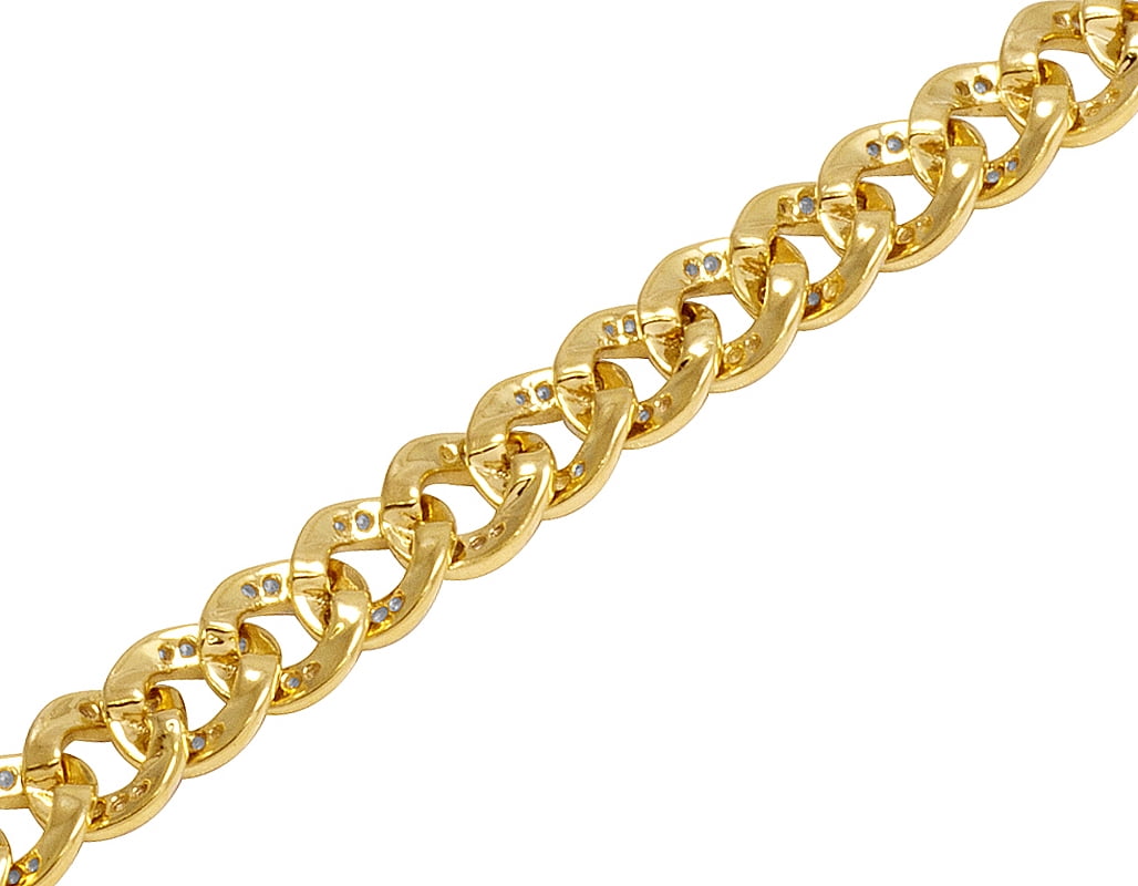Peoples Men's 2.00 CT. T.w. Diamond Cuban Link Chain Bracelet in 10K Gold 