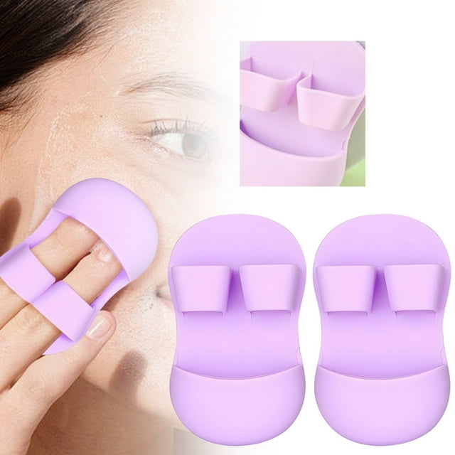 Silicone Face Scrubber Face Cleanser And Massager Brush Silicone Face Scrubber Exfoliating Brush Finger Face Scrubber Manual Face Scrubber For Exfoliating Deep Cleaning,Purple Makeup Brush