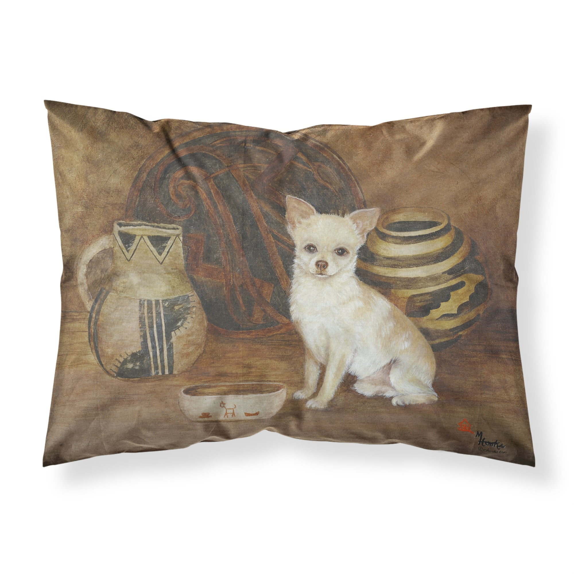 Caroline S Treasures Mh1043pillowcase Chihuahua Ancient History Fabric Standard Pillowcase Large Multicolor Walmart Com Walmart Com