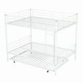 thumbnail image 5 of [Luckynote]Full Over Full Metal Bunk Bed with Trundle, White, 5 of 10