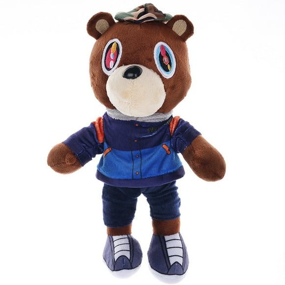 Cute Bear Doll Plush Toy, Kawaii Anime Character Bear Image Toy Doll, Soft Bear Plush Cuddle Pillow, Home Decoration, Great Gift for Kids Boys Girls(11.81in)