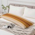 thumbnail image 4 of Burnt Orange Ombre Stripe Body Pillow Cover, Pillowcase Protectors with Zipper, Breathable Decorative Throw Pillow Case Cover, Farmhouse Striped Gradient Pillow Shams for Couch Sofa 20x60Inch, 4 of 8