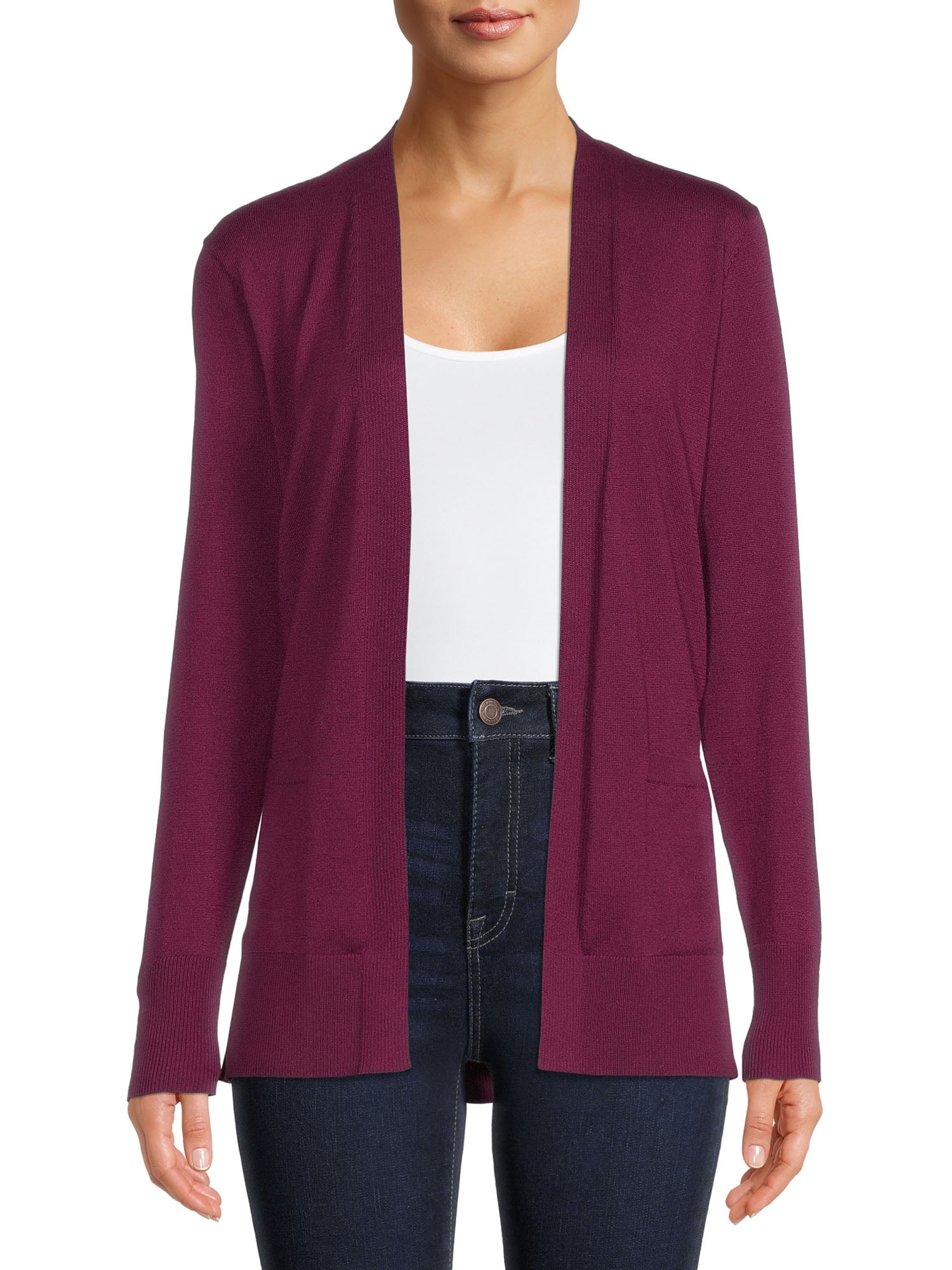 Time and Tru Women's Open Front Cardigan