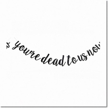 "Sparkling Send-Off" - A Black Glitter Banner for Office Farewell, Retirement, and Anniversary Celebrations. Let them know they're dead to us now! Perfect Party Decor.