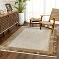 thumbnail image 3 of Beige Framed Area Rugs for Living Room Washable Rugs Boho Moroccan Area Rug Soft Neutral Geometric Bohemian Carpet Distressed Indoor Rug for Bedroom Dining Room Office Foldable Nonslip Rug, 3 of 9