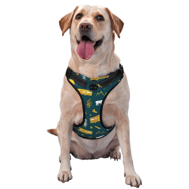Balery Camping Arnés para Perros Grandes Antitirones, Arnés con Correa para Gato, Arnés Tipo Chaleco para Perros Pequeños-Large