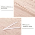 thumbnail image 4 of Garvee Ruffled Duvet Cover, Soft Washed Microfiber Vintage French Country, Pink 90"x90", 4 of 7