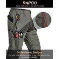 thumbnail image 2 of Pantalones Cargo Rapoo para Hombre Trabajo Táctico Senderismo Verde 36Wx30L, 2 of 6