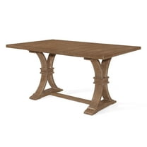 GDF Studio Luoma Rustic Wood Expandable Dining Table, Natural