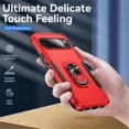 thumbnail image 4 of Case for Google Pixel 11,With 360° Rotation Metal Ring Holder【Magnetic Car Mount】Shockproof Rugged Full Body Protection Heavy Duty Dust/Drop Proof Cover Case​,Red&Black,For Google Pixel 11, 4 of 9