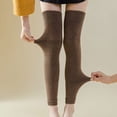 thumbnail image 4 of Calcetines largos para mujer otoño e invierno con forro polar Terry sobre la rodilla calcetines largos rodilleras cálidas viejas piernas frías leggings engrosados calcetines altos, 4 of 6