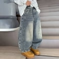 thumbnail image 2 of NAFUU Boys Jeans Baggy Vintage Wide Leg Jeans Comfortable Stretch Denim Pants Casual Loose Fit Long Trousers For Boys Autumn Winter Jeans School Wear Soft Bottom Pant 13-14 Years, 2 of 9