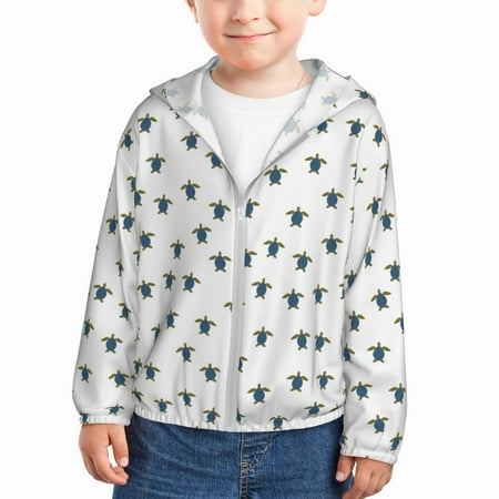 

Vsdgher Turtle Kids Sun Protection Hoodie with Zip Rash Guard Tops Children s Long Sleeve Sun Protection Clothing - 2 Years