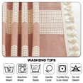 thumbnail image 5 of Stitching Tassel Tablecloth Striped Table Cloth Rectangle Cotton Linen Dust-Proof Table Cover for Kitchen Dinning 140*10cm Orange, 5 of 5