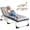 Beige, variant on Mophoto tanning lounge chair,Outdoor Folding Lounge Chairs with face hole for Pool,Beach,Adjustable Patio with Mattress&Pillow, Portable Multifunctional Sleeping Camping Cots Bed