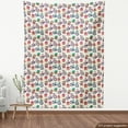 thumbnail image 4 of Ambesonne Outdoor Fabric by the Yard Upholstery, Bicycles and Backpacks Art, 10 Yards, Eggshell Multicolor, 4 of 5