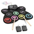 thumbnail image 1 of Hand Roll Drum Set,9 with Headphone Jack,Electronic Drum Kit Built-in Speaker Drum Pedals Sticks,Gifts for Kids, 1 of 5