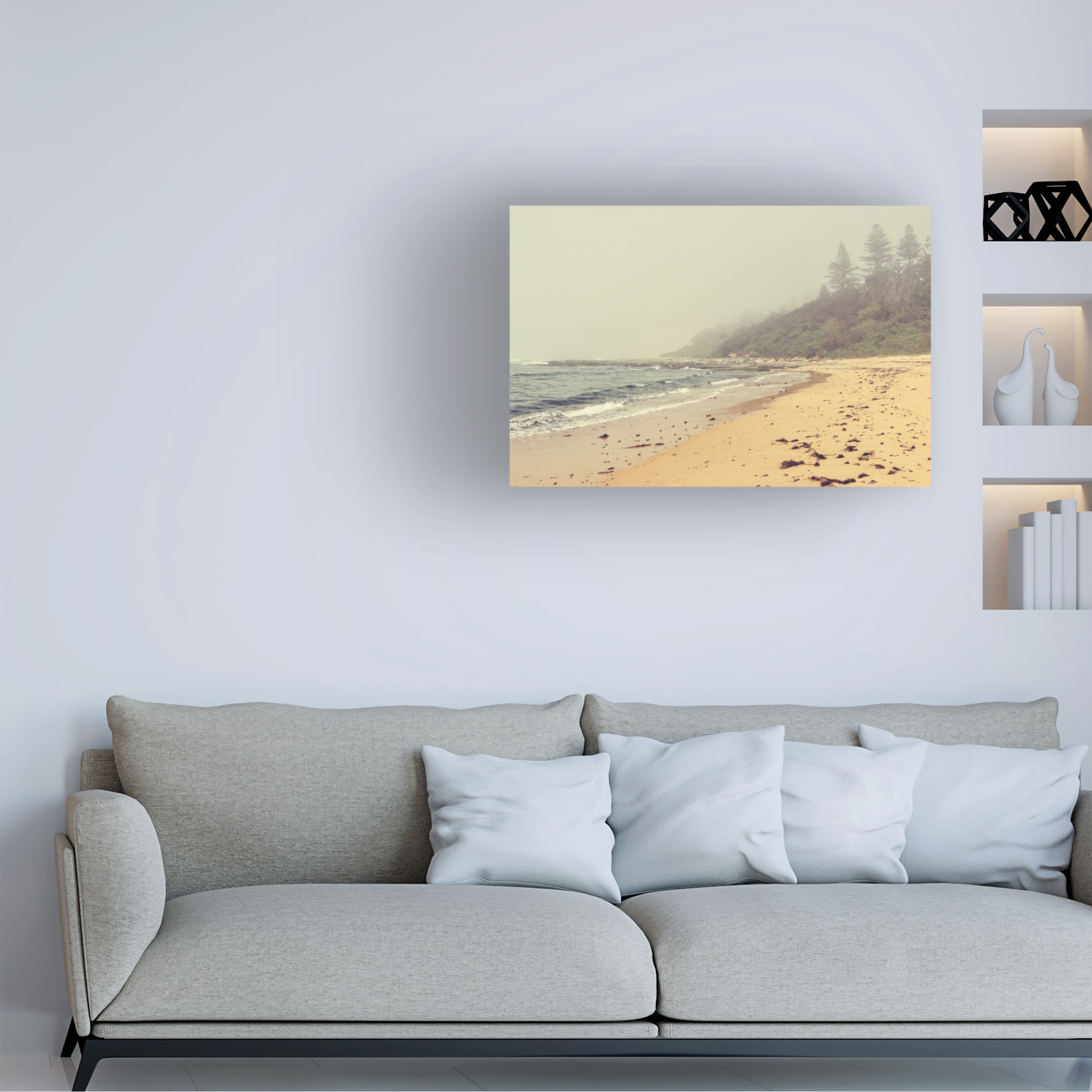 Trademark Fine Art 'BC Vintage Vibes at the Beach' Canvas Art by Beata Czyzowska Young