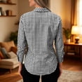 thumbnail image 7 of GUACER Womens Long Sleeve Blouses Gingham Collared Button Down Shirts Loose Casual Fall Tops, 7 of 7