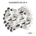 thumbnail image 2 of Placemats Set Of 4 / 6, Grey White Camouflage Placemats For Dining Table Indoor/Outdoors Heat Resistant Washable Placemats 18" X 12", 2 of 8