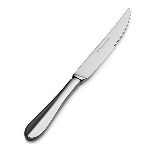 Bon Chef  Monroe Euro Solid Handle Steak Knife, Pack of 12