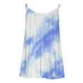 thumbnail image 4 of Pleated Tie-Dye Tank Tops Women Spaghetti Strap Camis Crew Neck Tanks Loose Comfort Shirts Summer Basic Tank Top Dressy Casual Vest Singlets, 4 of 5