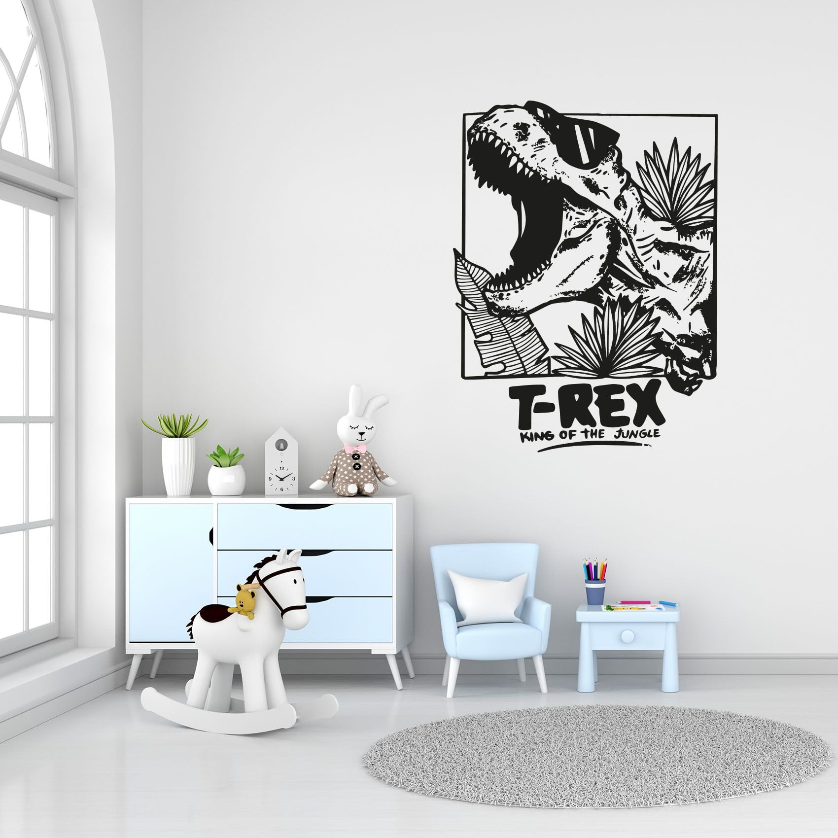 Dinosaurs Species T Rex Smashed Wall Sticker Poster Vinyl Children Bedroom 