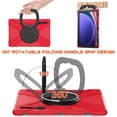 thumbnail image 2 of Case for Samsung Galaxy Tab S10 Ultra/S9 Ultra/S8 Ultra 14.6 inch, 360 Degree Rotating Hand Grip Shockproof Cover with Shoulder Strap, Red, 2 of 7