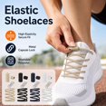 No-Tie Elastic Shoelaces, 100 cm Stretch Laces with Aluminum Screw ...