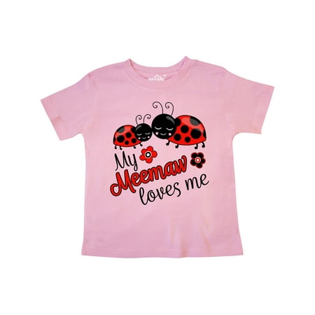 

Inktastic My Meemaw Loves Me with Cute Ladybugs Gift Toddler Boy or Toddler Girl T-Shirt