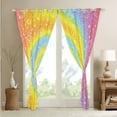 thumbnail image 4 of Erosebridal Rainbow Curtains Colorful Galaxy Blackout Curtains, Psychedelic Swirl Spiral Curtains & Drapes Glitter Sparkle Stars Bedroom Curtains, Trippy Bubble Window Treatments, 4 of 6