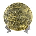 thumbnail image 4 of Placa decorativa con soporte de exhibición, placa de aleación, adorno de fenshui para el hogar, estatua del dios chino de la riqueza para estantería Oro, 4 of 8