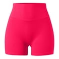 thumbnail image 3 of Breezora Women's High Waist Button Detail Yoga Shorts Scrunch Lifting Workout Running Quick Dry Gym Bottoms, 3 of 8