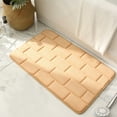 thumbnail image 1 of Bath Mat 1PC,Absorbent Rug16.00x23.62in,Polyester Velvet Top Rubber Back Non-Slip Fast Drying Machine Washable Entryway Floor Protection(Yellow), 1 of 8