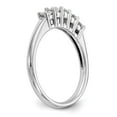 thumbnail image 6 of Solid 14k White Gold Lab Grown Diamond Five Stone Wedding Band Ring Size 8 (1.09 cttw.), 6 of 8