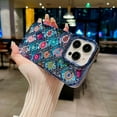 thumbnail image 2 of Compatible with iPhone 15 Pro Max 6.7" Phone Case Plating Bling Colorful Mandala Boho Floral Clear Cover Soft TPU Cute Camera Protection Shockproof Back for Women Girls iPhone Case, Blue, 2 of 4