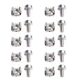 thumbnail image 1 of Baohd 10 Pack Lot - M6*20 Rack Mount Cage Nuts & Screws w/ Washers - Square Clips, 1 of 8